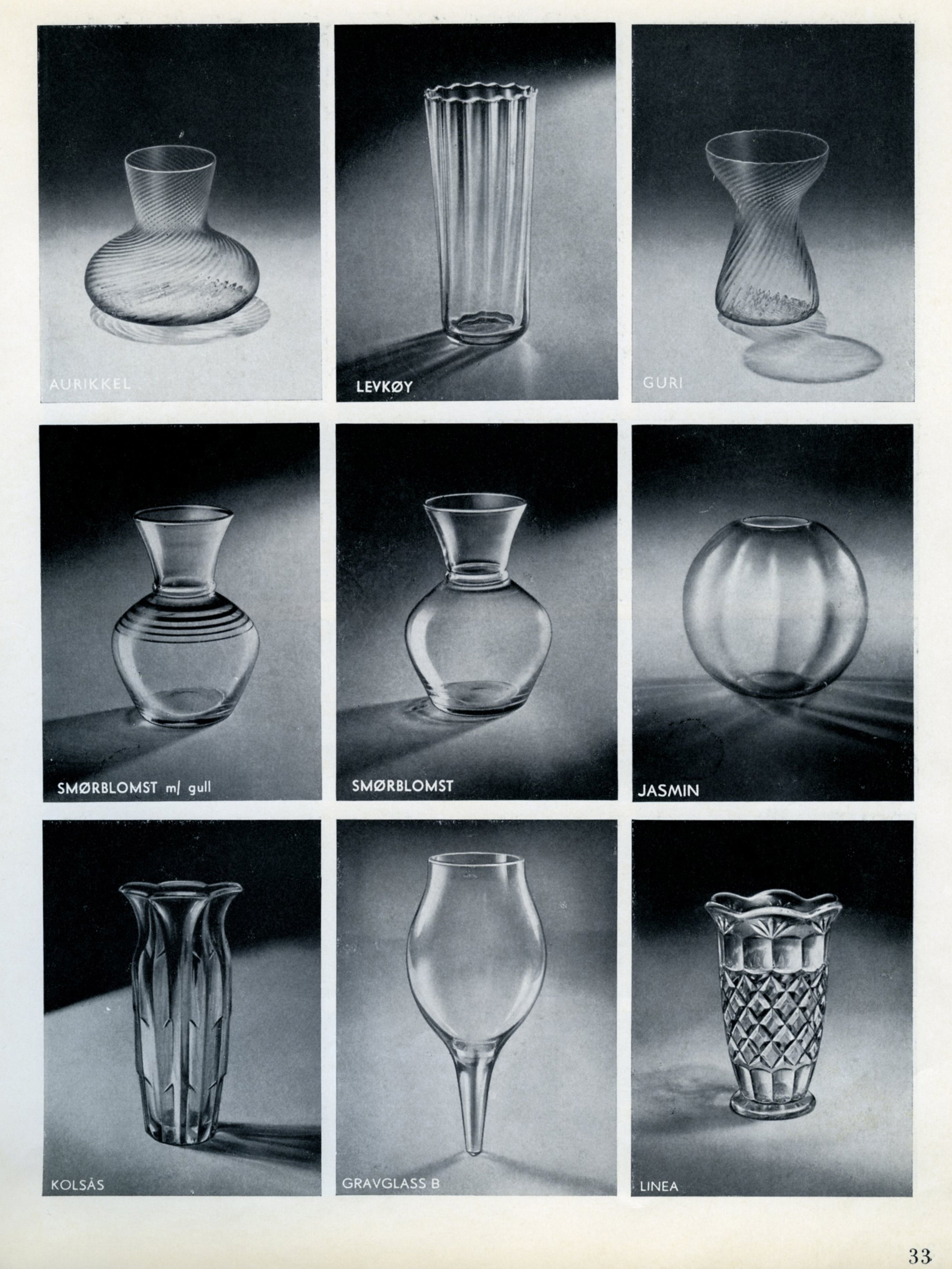 HADELAND GLASSVERK – OMFANGSRIK PRODUKTKATALOG FRA 1955 – Mats Linder