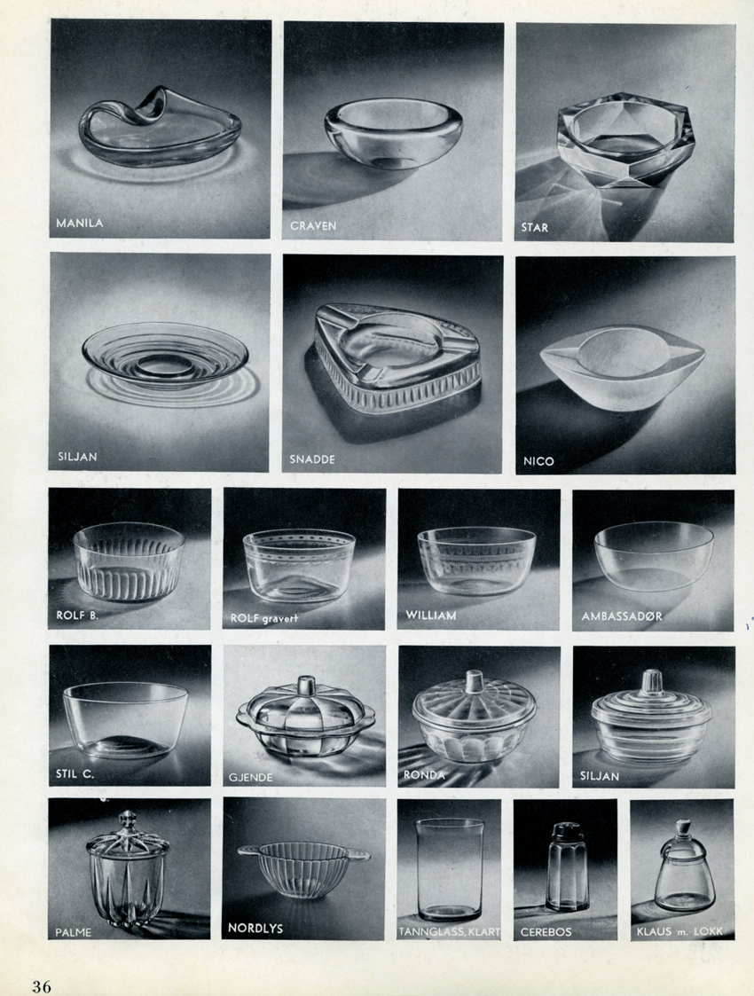 HADELAND GLASSVERK – OMFANGSRIK PRODUKTKATALOG FRA 1955 – Mats Linder