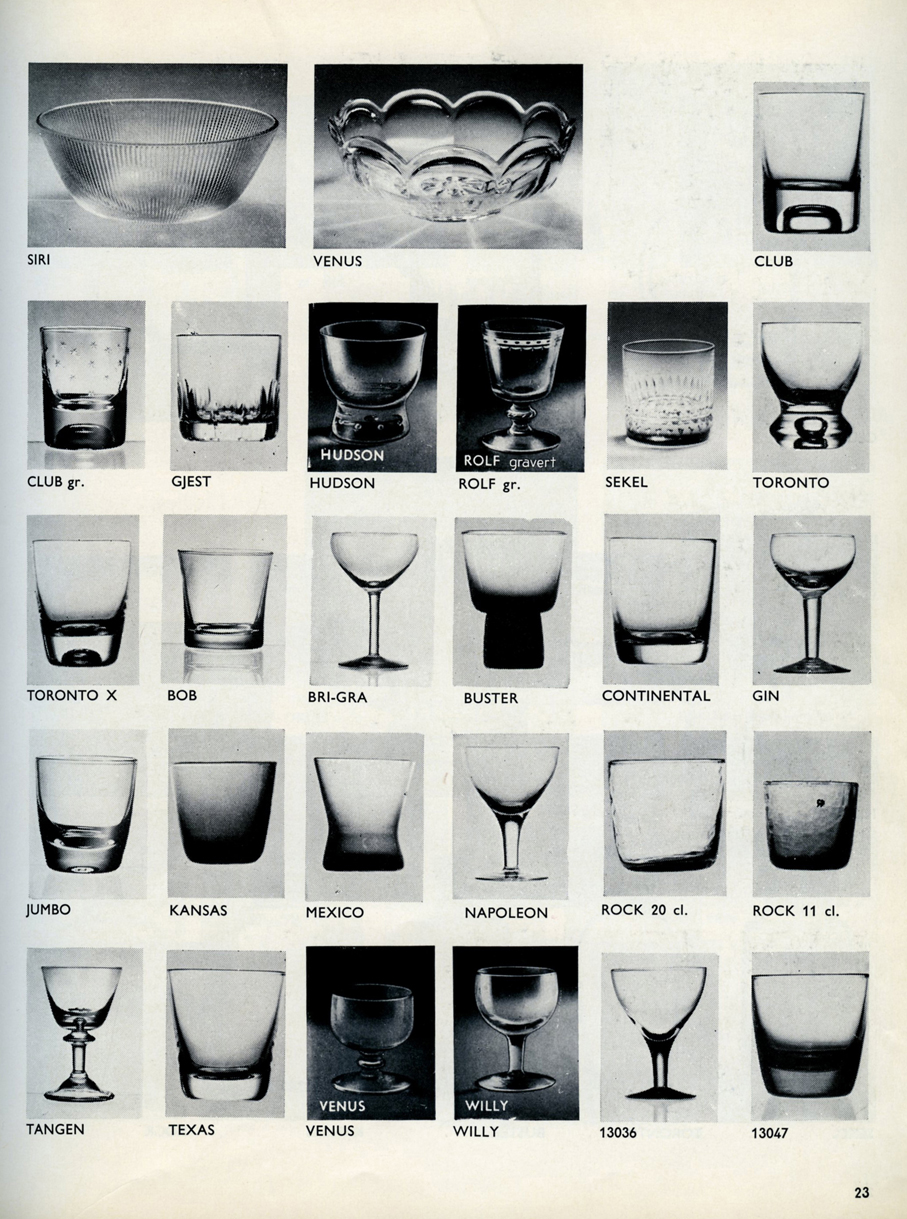 HADELAND GLASSVERK – PRODUKTKATALOG FRA 1965 – Mats Linder