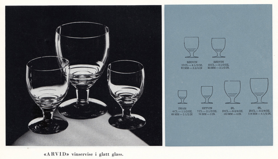 HADELAND GLASSVERK – PRODUKTKATALOG OVER VIN- OG GLASSERVISER – Mats Linder