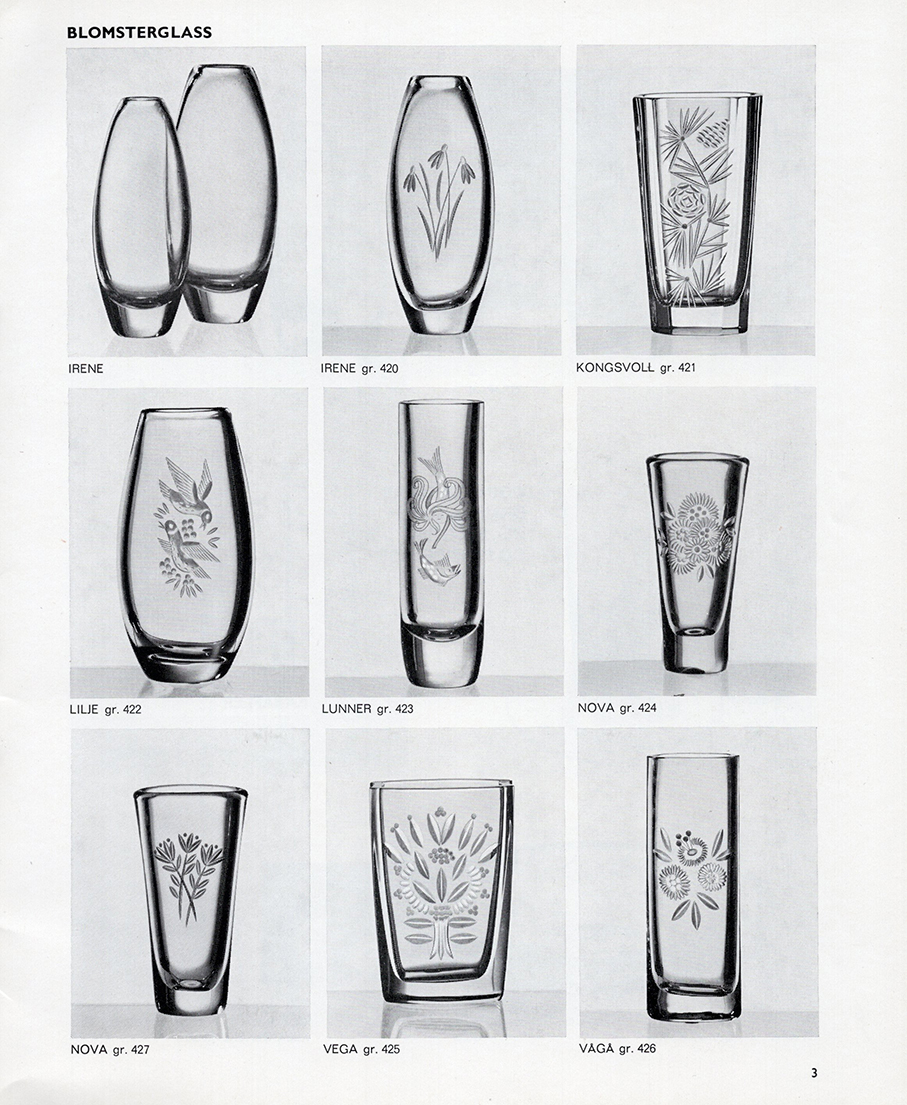 HADELAND GLASSVERK – PRODUKTKATALOG FRA 1968 – Mats Linder